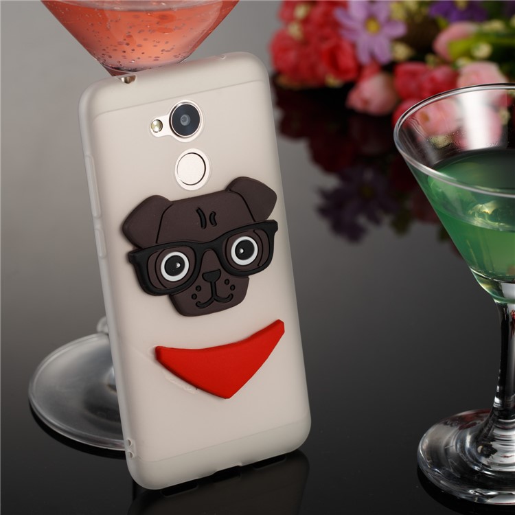 Cute 3D Dog Pattern TPU Cover for Huawei Honor 6A / 5C pro - White-4