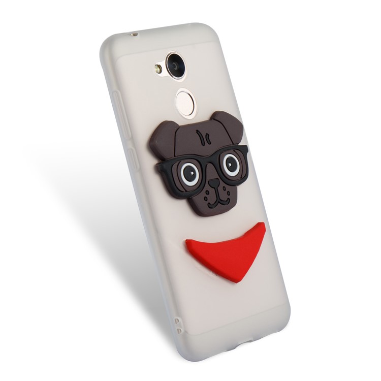 Cute 3D Dog Pattern TPU Cover for Huawei Honor 6A / 5C pro - White-6