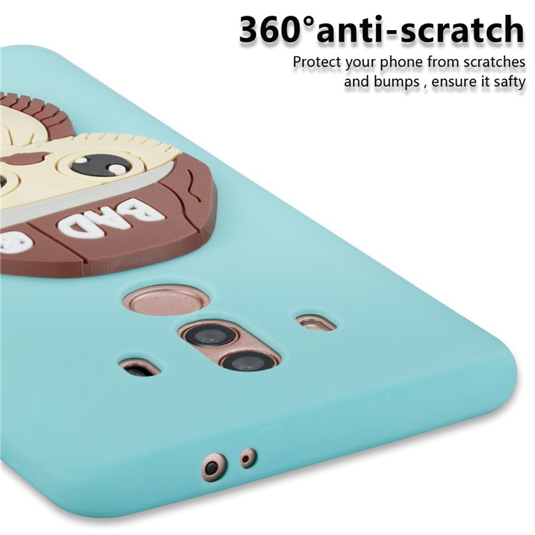 Cute 3D Male Owl TPU Soft Mobile Phone Case for Huawei Mate 10 Pro - Baby Blue-2