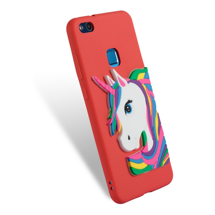 Cute 3D Unicorns TPU Soft Phone Shell for Huawei Mate 10 Pro - Red-6