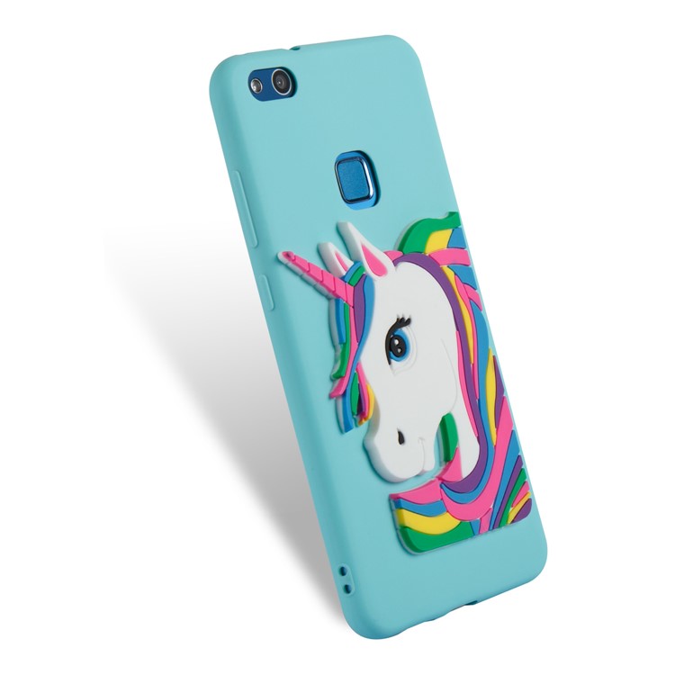 Cute 3D Unicorns TPU Soft Mobile Phone Case for Huawei Mate 10 Pro - Baby Blue-6