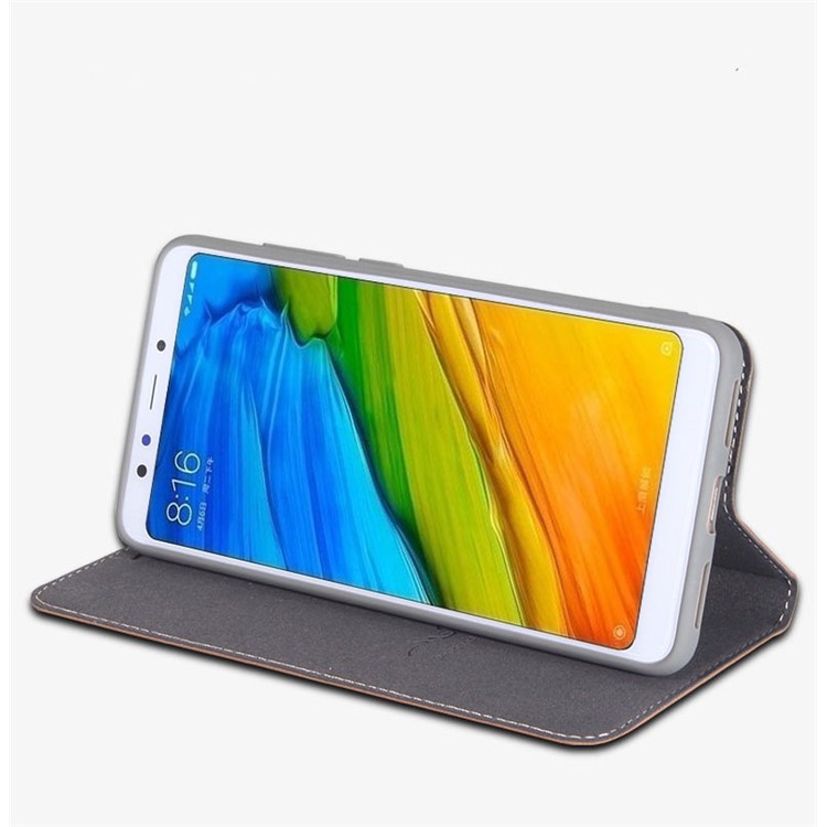 Business Style PU Leather Stand Case for Huawei Honor V10 / Honor View 10 - Brown-2