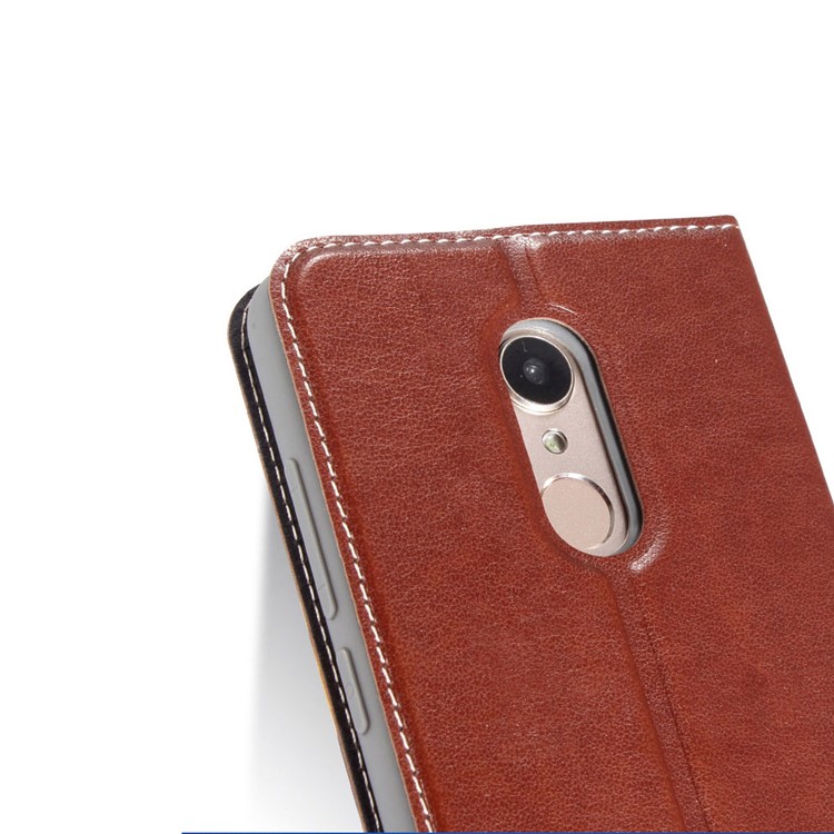 Business Style PU Leather Stand Case for Huawei Honor V10 / Honor View 10 - Brown-9