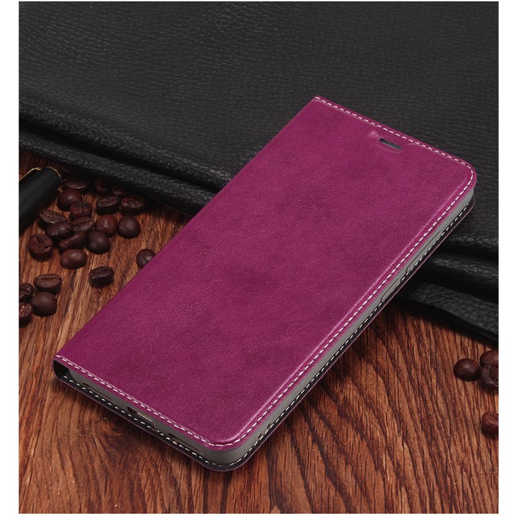 Business Style PU Leather Stand Mobile Case for Huawei Honor V10 / Honor View 10 - Rose-1