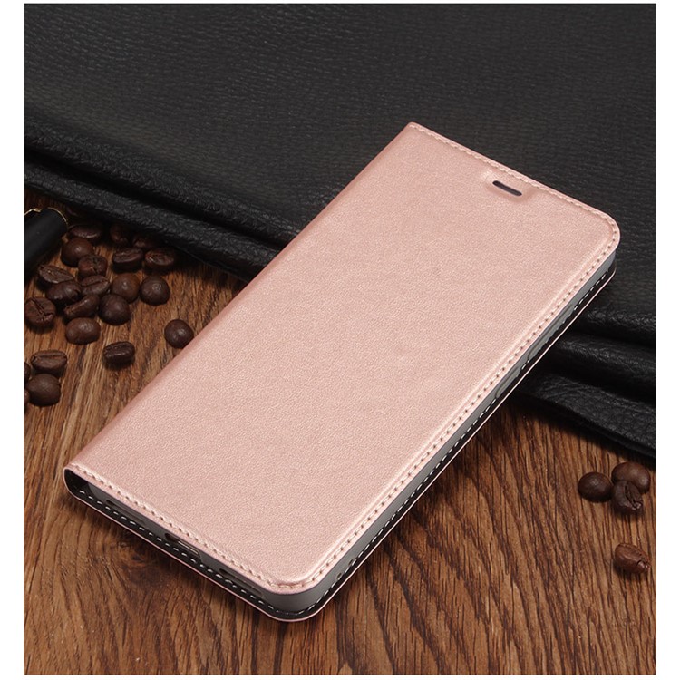 Business Style PU Leather Stand Phone Cover for Huawei Honor V10 / Honor View 10 - Rose Gold-1