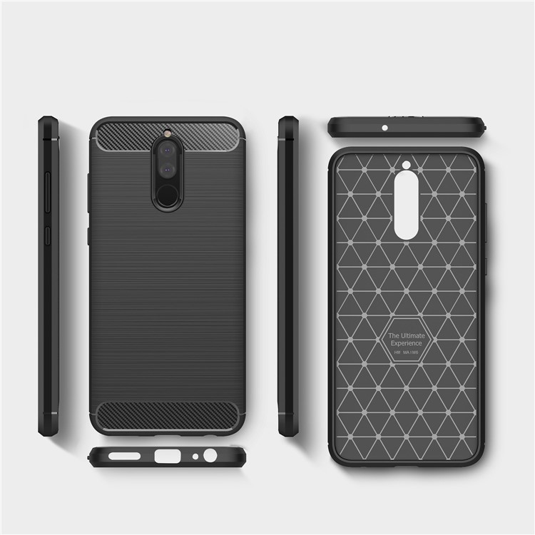 50Pcs/Set Carbon Fiber Texture Brushed TPU Phone Cover for Huawei nova 2i / Maimang 6 / Mate 10 lite - Black-9