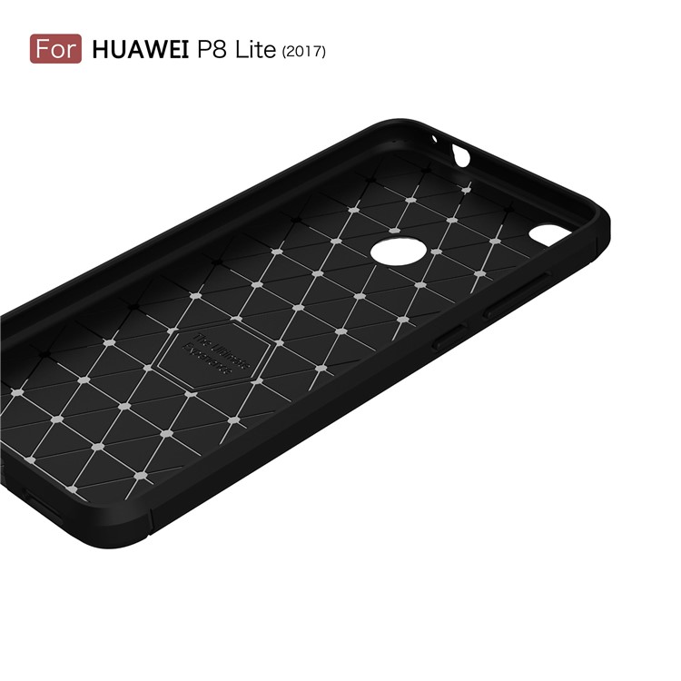 50Pcs/Set Brushed TPU Carbon Fiber Phone Case for Huawei P8 Lite (2017) / Honor 8 Lite - Black-6