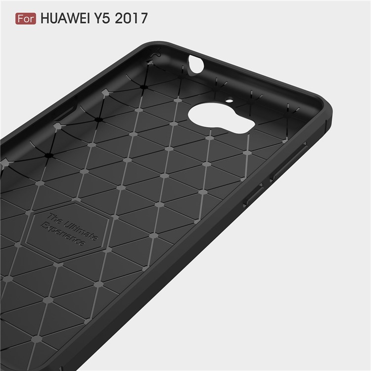50Pcs/Set Carbon Fiber Texture Brushed Soft TPU Case for Huawei Y6 (2017) / Y5 (2017) - Black-5
