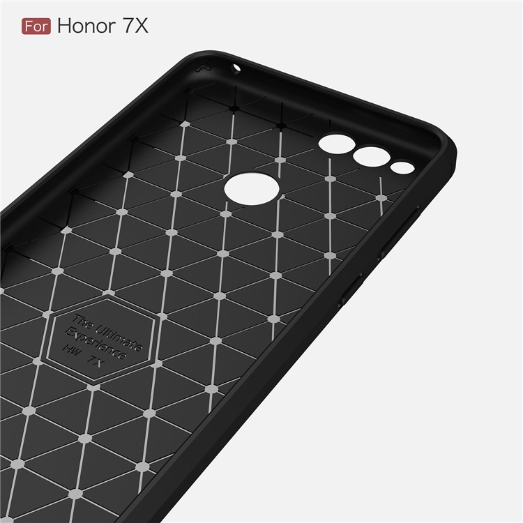 50Pcs/Set Carbon Fiber Texture Brushed TPU Cell Phone Case for Huawei Honor 7X - Black-5