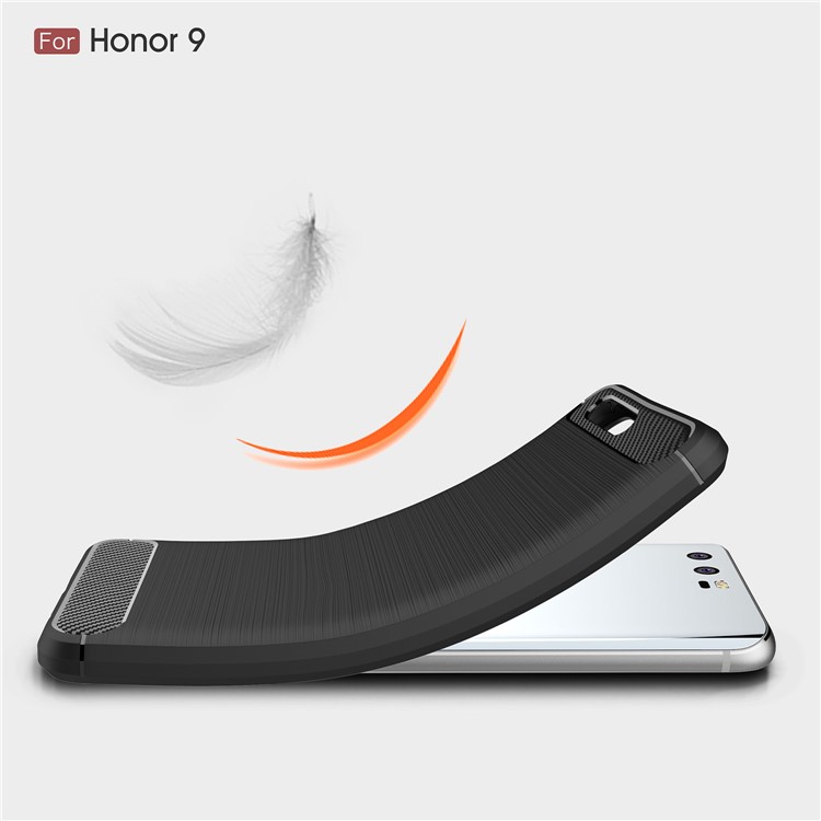 50Pcs/Set Carbon Fiber Texture Brushed TPU Mobile Phone Case for Huawei Honor 9 - Black-7