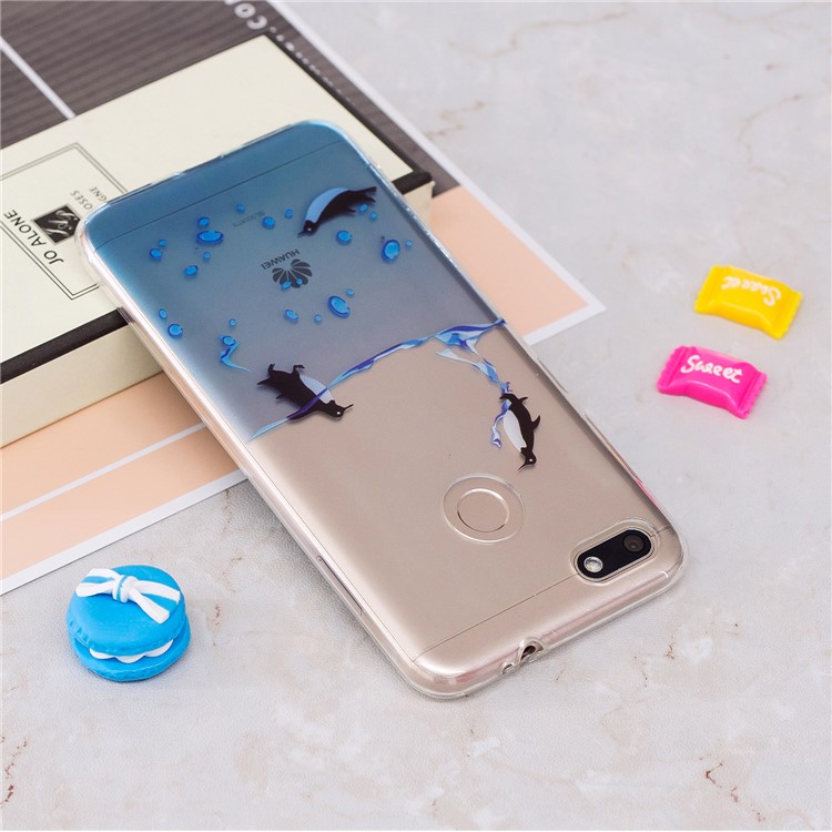 Clear IMD TPU Gel Back Cover for Huawei P9 lite mini/Y6 Pro (2017)/Enjoy 7 - Penguins-3