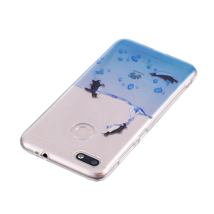 Clear IMD TPU Gel Back Cover for Huawei P9 lite mini/Y6 Pro (2017)/Enjoy 7 - Penguins-5