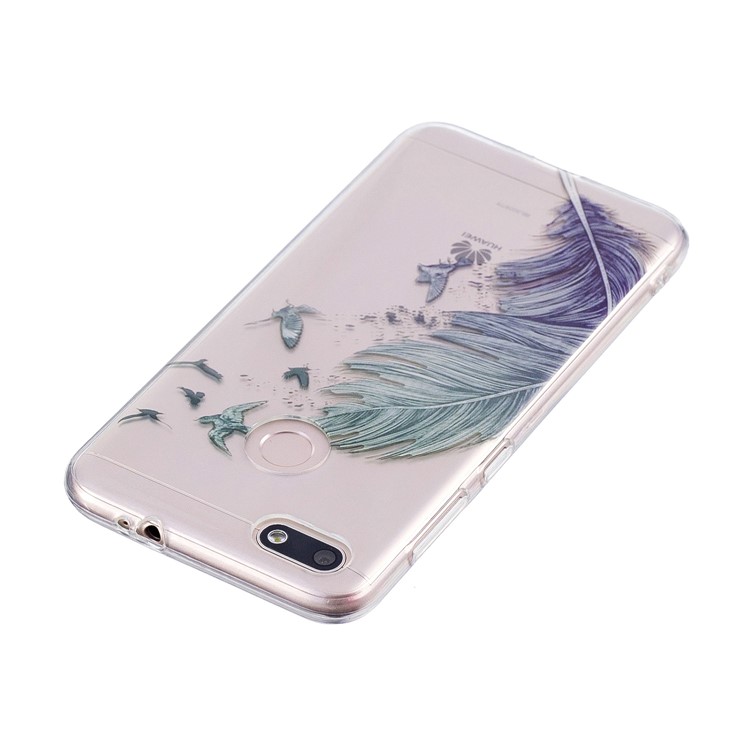 Clear IMD TPU Gel Back Shell for Huawei P9 lite mini/Y6 Pro (2017)/Enjoy 7 - Feather and Birds-5