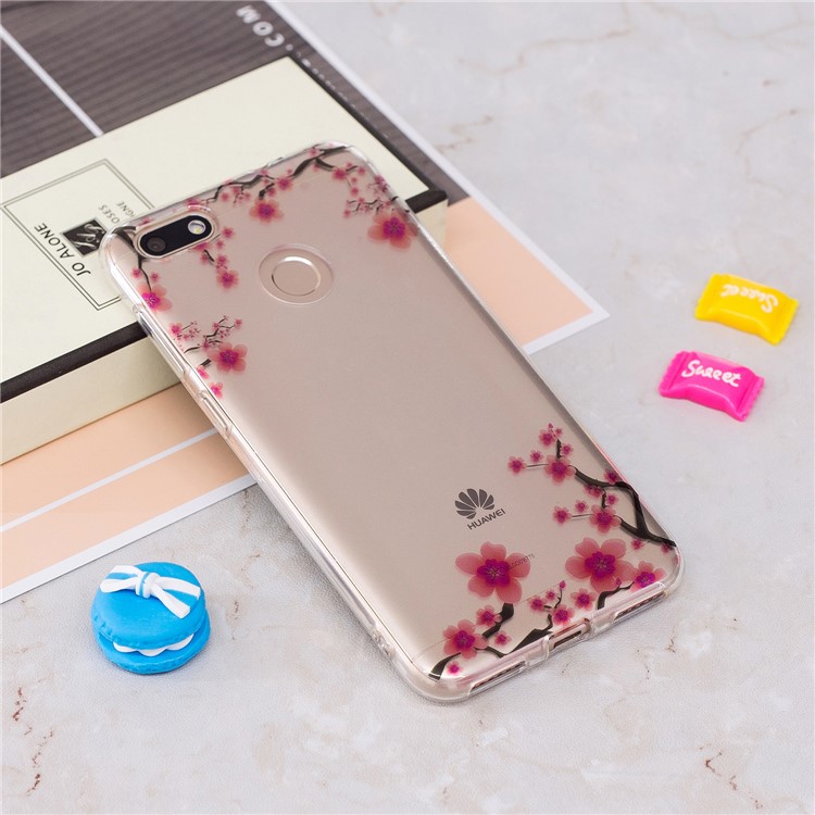 Clear IMD Soft TPU Gel Back Cell Phone Case for Huawei P9 lite mini/Y6 Pro (2017)/Enjoy 7 - Wintersweet-2