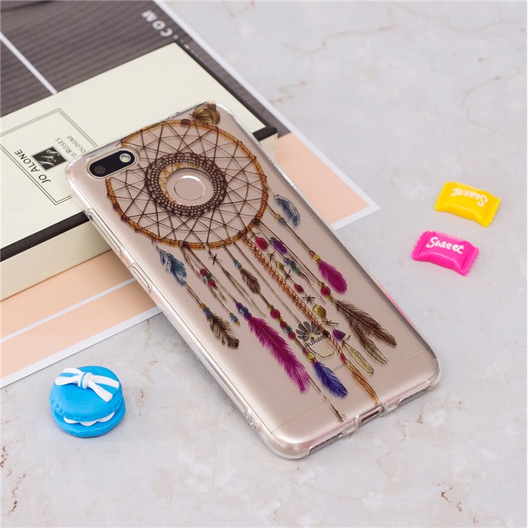 Clear IMD TPU Soft Gel Back Mobile Phone Cover for Huawei P9 lite mini/Y6 Pro (2017)/Enjoy 7 - Dream Catcher-2