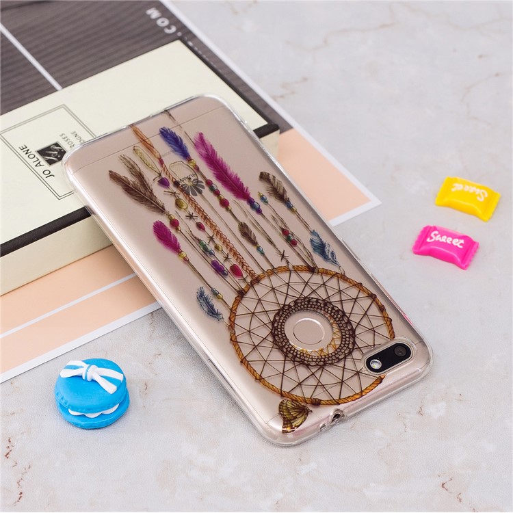 Clear IMD TPU Soft Gel Back Mobile Phone Cover for Huawei P9 lite mini/Y6 Pro (2017)/Enjoy 7 - Dream Catcher-3