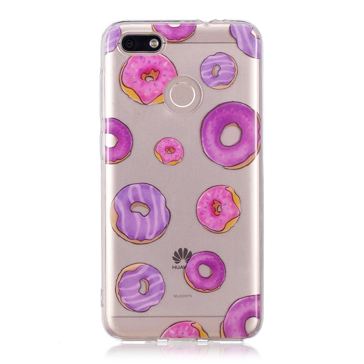 Clear IMD TPU Gel Protective Case for Huawei P9 lite mini/Y6 Pro (2017)/Enjoy 7 - Doughnuts-1