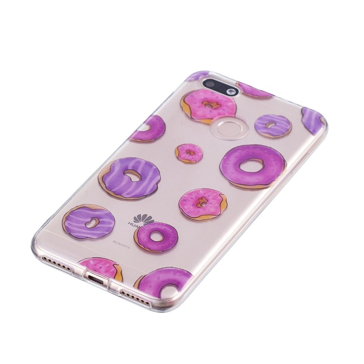 Clear IMD TPU Gel Protective Case for Huawei P9 lite mini/Y6 Pro (2017)/Enjoy 7 - Doughnuts-4