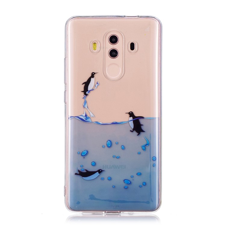 Pattern Printing IMD Soft TPU Cover for Huawei Mate 10 Pro - Penguin-1