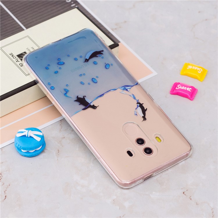 Pattern Printing IMD Soft TPU Cover for Huawei Mate 10 Pro - Penguin-3