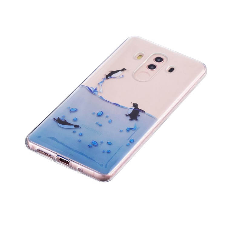 Pattern Printing IMD Soft TPU Cover for Huawei Mate 10 Pro - Penguin-4