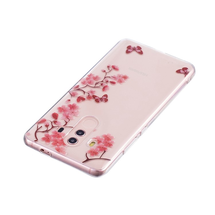 Pattern Printing IMD Soft TPU Shell for Huawei Mate 10 Pro - Flower and Butterfly-5