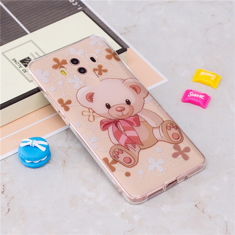 Pattern Printing IMD Soft TPU Phone Case for Huawei Mate 10 Pro - Cute Bear-2