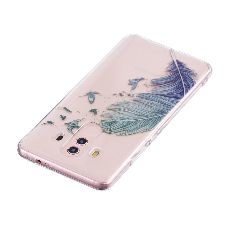 Pattern Printing IMD Soft TPU Phone Shell for Huawei Mate 10 Pro - Feather and Bird-5