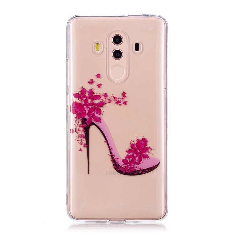 Patterned IMD Soft TPU Mobile Case for Huawei Mate 10 Pro - High Heel Shoe-1