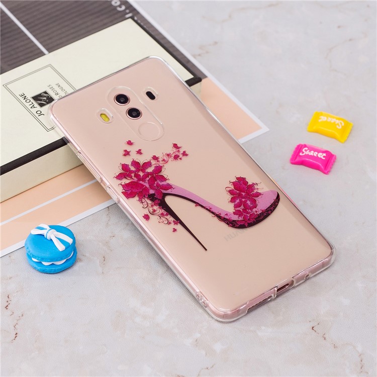 Patterned IMD Soft TPU Mobile Case for Huawei Mate 10 Pro - High Heel Shoe-2
