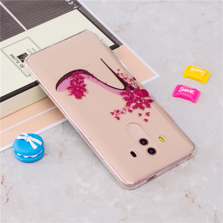 Patterned IMD Soft TPU Mobile Case for Huawei Mate 10 Pro - High Heel Shoe-3