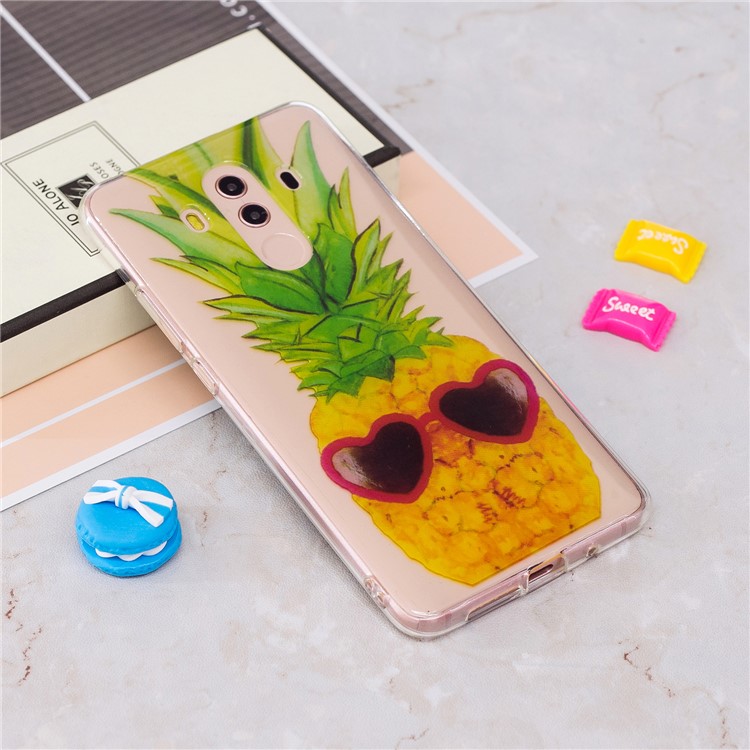 Pattern Printing IMD Soft TPU Case Accessory for Huawei Mate 10 Pro - Pineapple-2