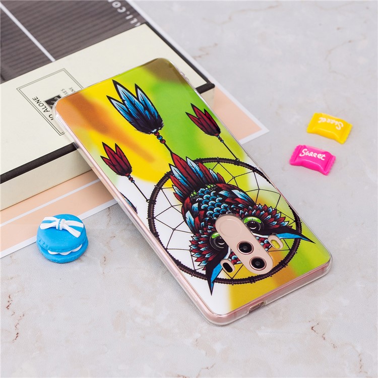 Patterned Noctilucent IMD Soft TPU Gel Case for Huawei Mate 10 Pro - Owl and Dream Catcher-3