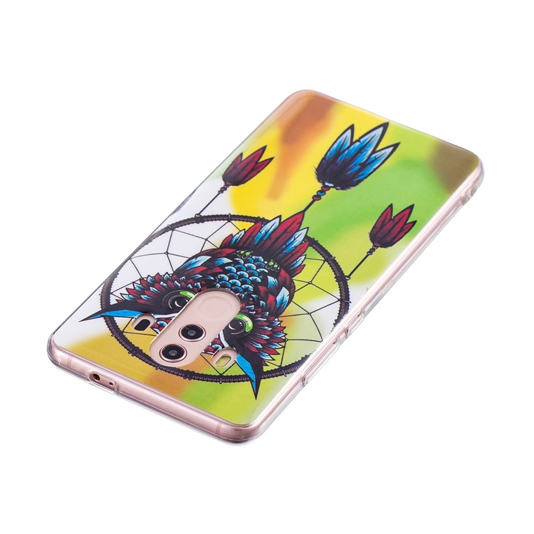 Patterned Noctilucent IMD Soft TPU Gel Case for Huawei Mate 10 Pro - Owl and Dream Catcher-5