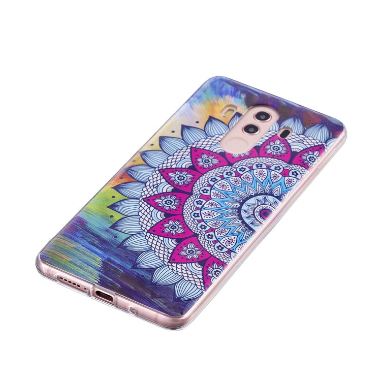 Patterned Noctilucent IMD Soft TPU Gel Phone Cover for Huawei Mate 10 Pro - Mandala-4