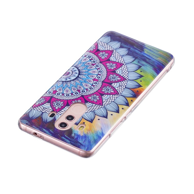 Patterned Noctilucent IMD Soft TPU Gel Phone Cover for Huawei Mate 10 Pro - Mandala-5