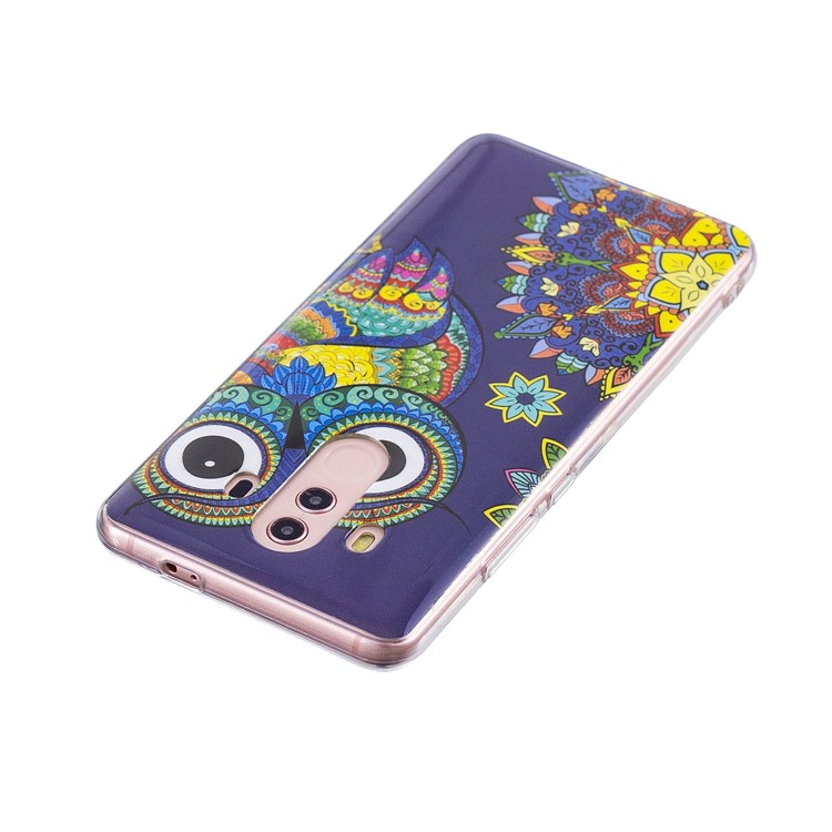 Patterned Noctilucent IMD Soft TPU Gel Phone Shell for Huawei Mate 10 Pro - Owl-5