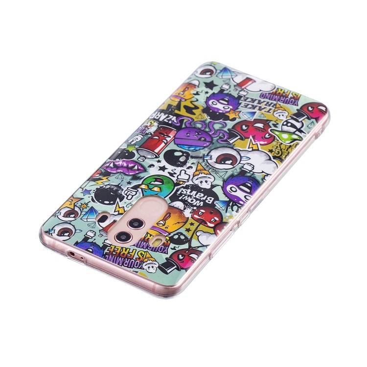 Patterned Noctilucent IMD Soft TPU Gel Mobile Phone Case for Huawei Mate 10 Pro - Sundry Patterns-5