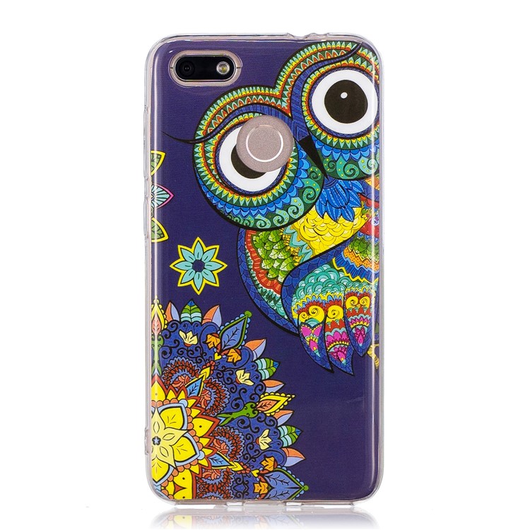 Luminous Patterned IMD TPU Back Cover for Huawei P9 lite mini/Y6 Pro (2017)/Enjoy 7 - Owl-1