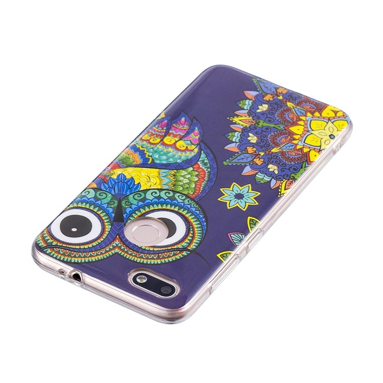 Luminous Patterned IMD TPU Back Cover for Huawei P9 lite mini/Y6 Pro (2017)/Enjoy 7 - Owl-5