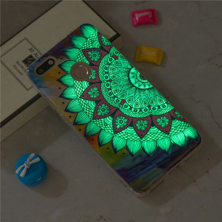 Luminous Patterned IMD TPU Back Cell Phone Case for Huawei P9 lite mini/Y6 Pro (2017)/Enjoy 7 - Mandala-6