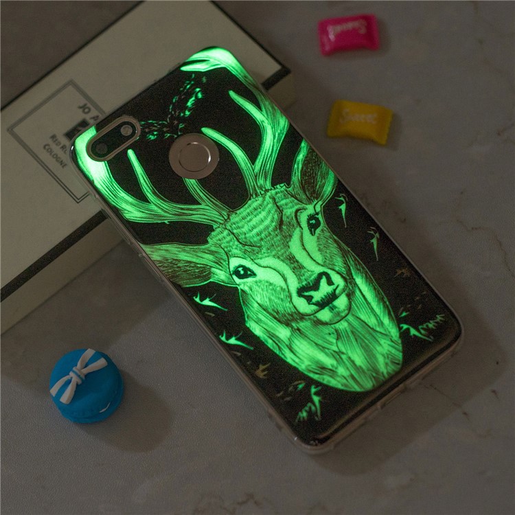 Luminous Patterned IMD TPU Mobile Phone Cover for Huawei P9 lite mini/Y6 Pro (2017)/Enjoy 7 - Elk-6