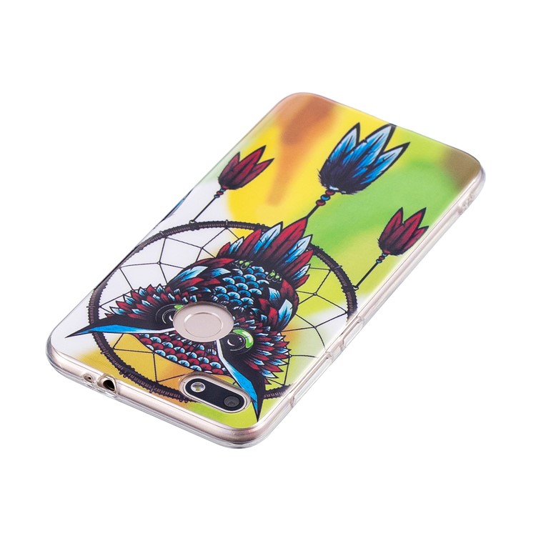 Luminous Patterned IMD TPU Cell Phone Cover for Huawei P9 lite mini/Y6 Pro (2017)/Enjoy 7 - Owl and Dream Catcher-5