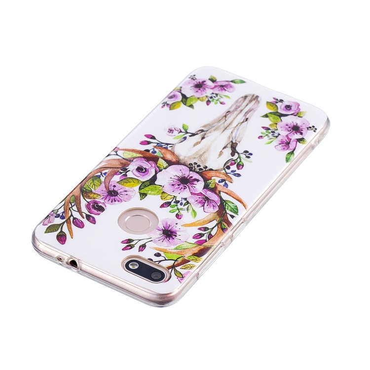 Luminous Patterned IMD TPU Protective Case for Huawei P9 lite mini/Y6 Pro (2017)/Enjoy 7 - Flowered Elk-5
