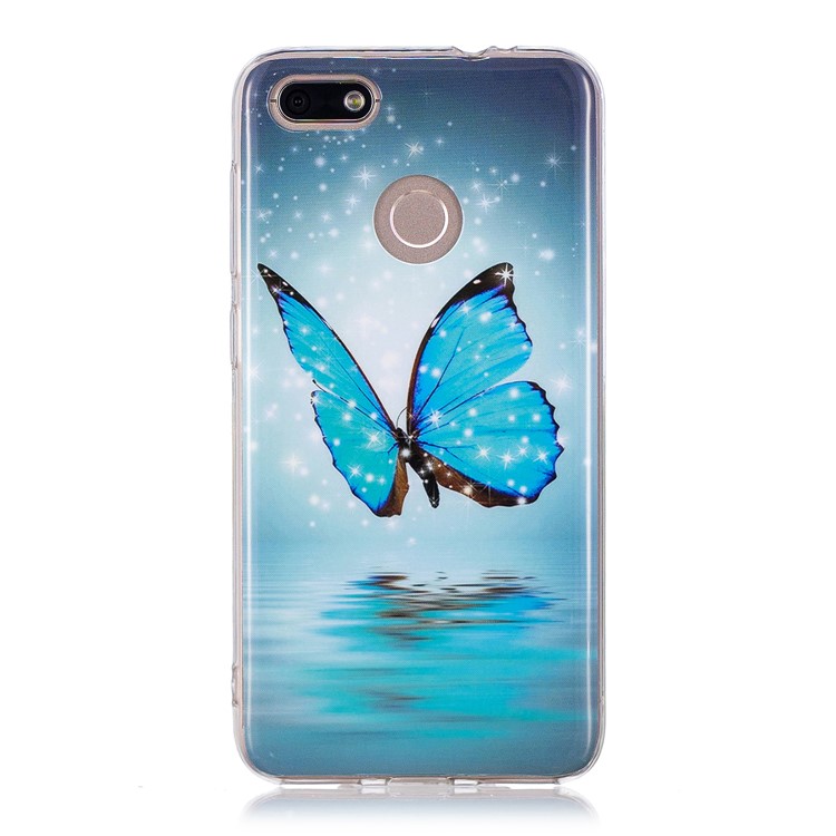 Luminous Patterned IMD TPU Protective Cover for Huawei P9 lite mini/Y6 Pro (2017)/Enjoy 7 - Butterfly-1
