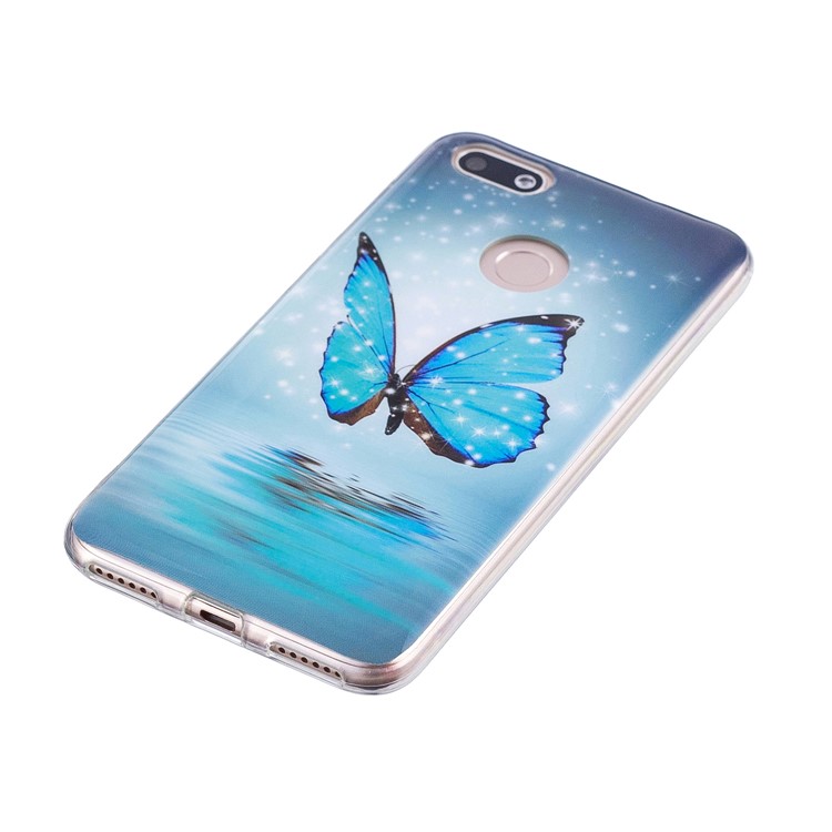 Luminous Patterned IMD TPU Protective Cover for Huawei P9 lite mini/Y6 Pro (2017)/Enjoy 7 - Butterfly-4