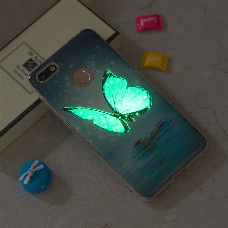 Luminous Patterned IMD TPU Protective Cover for Huawei P9 lite mini/Y6 Pro (2017)/Enjoy 7 - Butterfly-6