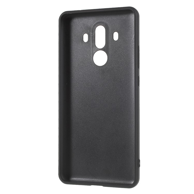 Split Leather Coated TPU Kickstand Card Holder Case for Huawei Mate 10 Pro - Black-7