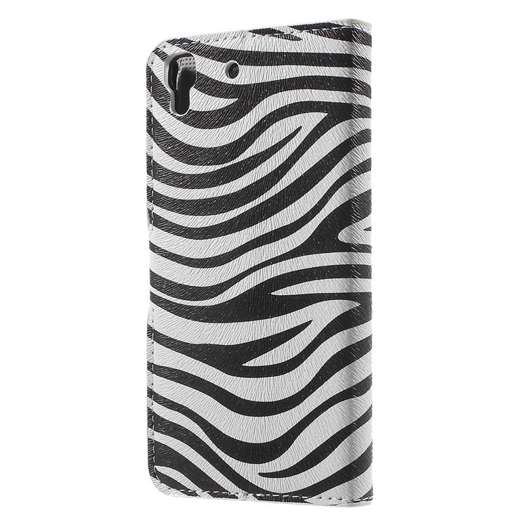 Diary Style Wallet Leather Case for Huawei Honor 4A / Y6 - Zebra Stripes-2