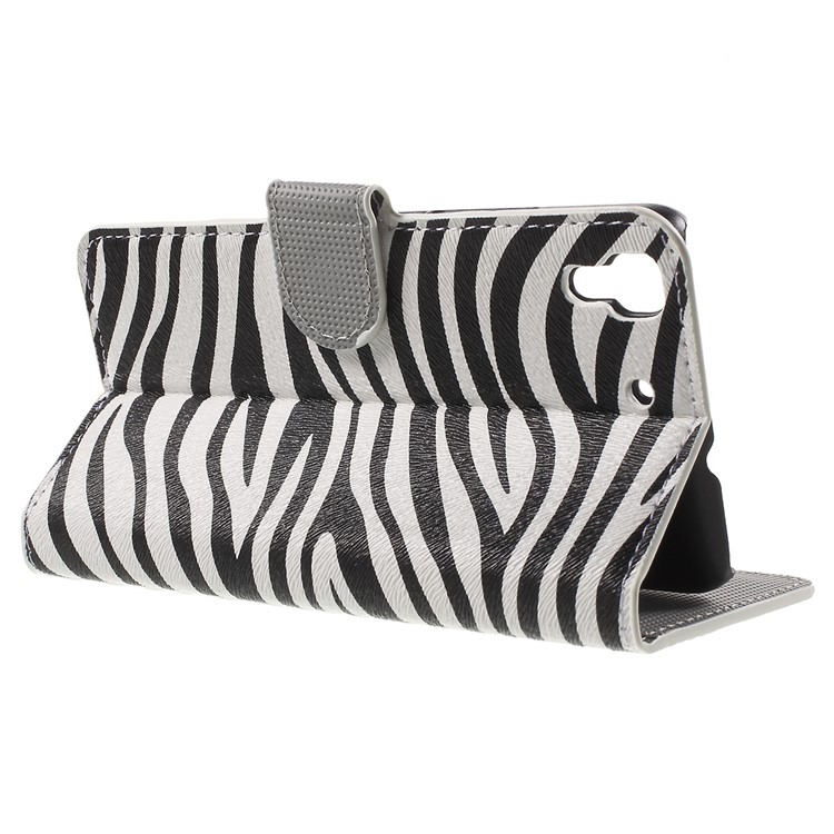 Diary Style Wallet Leather Case for Huawei Honor 4A / Y6 - Zebra Stripes-3